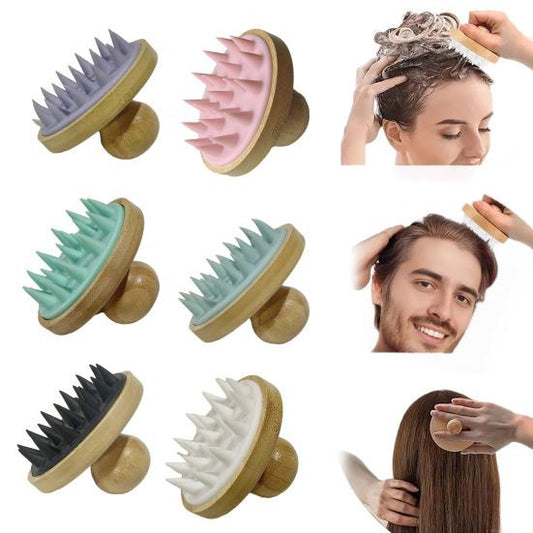 Silicone Scalp Massage Shampoo Brush (Deep Clean)