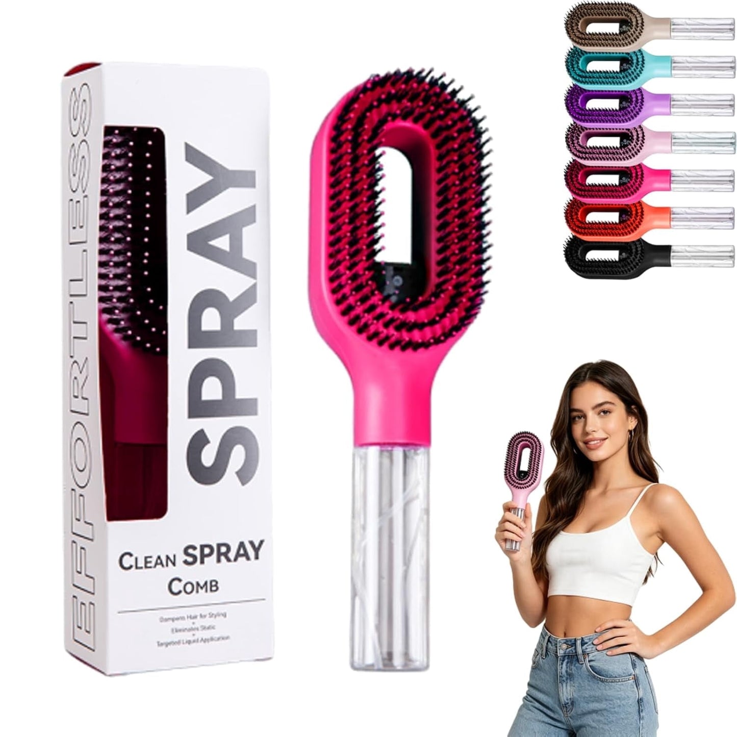 Aqua Mist 2-in-1 Detangling Hair Brush